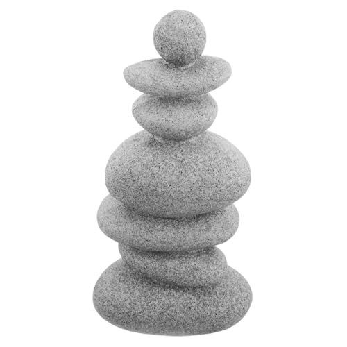 DECHOUS Japanese Zen Stacked Rocks Decor Faux Zen Garden Stone Sculpture for Garden, Meditation, Indoor Outdoor Small Rock Figurines