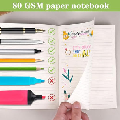 SZYIKUER A5 Kraft Notebooks Bulk, Blank Journaling Notebooks, Notebooks for Work, Journal notebooks for kids, Composition Notebooks for School， 60 Pages ，8.3x5.5 Inches 4 Pack