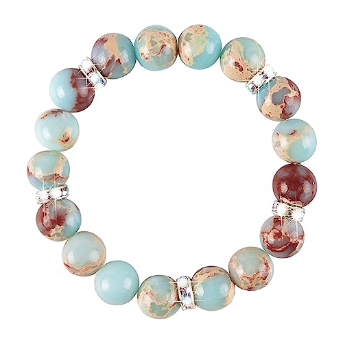 Healing Bracelet For Women Anxiety Crystal Bracelet Chakra Beaded Bracelets Rose Quartz Crystals And Healing Stones Yoga Bead Bracelet Calming Stretch Bracelet Stress Relief Gifts For Women - color: Green-Shoushan Stone