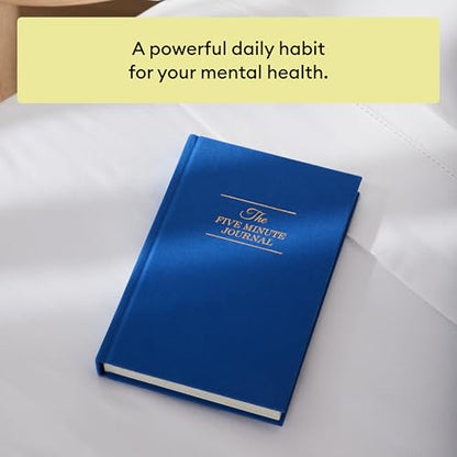 Intelligent Change The Five Minute Journal, Original Daily Gratitude 2025, Reflection & Manifestation for Mindfulness, Undated Daily with Gold Foiling, Plastic-Free, Blue - color: Royal Blue with Gold Foiling