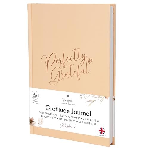 Gratitude Journal - For Gratitude and Daily Reflections - Selfcare Journal for Women and Teenagers - Reduce Stress and Overwhelm. Peach Blush by Perfect Planner Company - color: Peach Blush