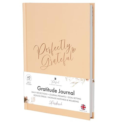Gratitude Journal - For Gratitude and Daily Reflections - Selfcare Journal for Women and Teenagers - Reduce Stress and Overwhelm. Peach Blush by Perfect Planner Company - color: Peach Blush