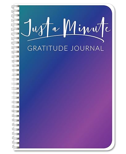 BookFactory Just a Minute Gratitude Journal/A Minute A Day Diary/Mindfuless Log Book - 100 Pages, Wire-O, 6'' x 9'' (DX) (Made in USA) - style: Minute Wire-O