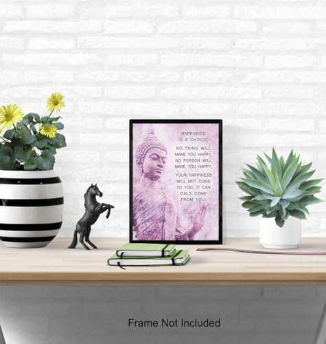 Buddhist Inspirational Quotes LARGE 11x14 - Motivational Quotes Wall Art - Zen Om Decor - Buddha Art - Inspirational Gifts for Women - positive Affirmations spiritual Gifts - Meditation Room Decor - size: 11"L x 14"W