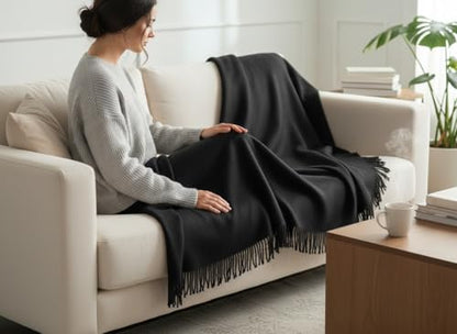 HANDTECHINIDA Tibetan Woolen shawl for Meditation Yoga Travel Champagne Nursing Pashmina Kashmiri Plus size Prayer Wrap - color: Shawl-9