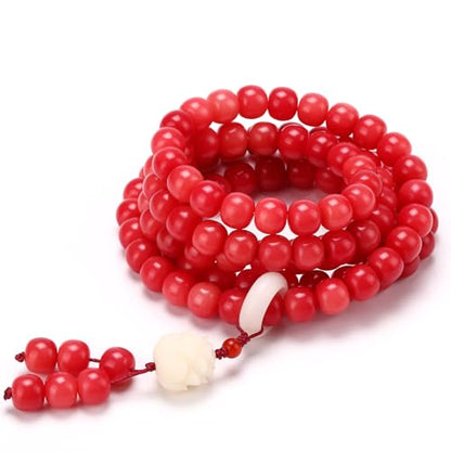 Mala Bead Strand Bracelet, 108 Buddhist Prayer Beads Yoga Meditation Green Malachite Beads Necklace Women man - style: 10mm Red Wine