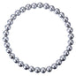 BRCbeads Gemstone Bracelets Natural Gemstone Birthstone Handmade Healing Power Crystal Beads Elastic Stretch 7.5 Inch Gift Box Unisex - color: Silver Hematite