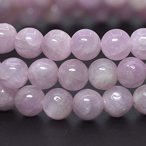 Justinstones Gem Semi Precious Gemstone 6mm Round Beads Stretch Bracelet 6.5 Inch Unisex - color: Kunzite