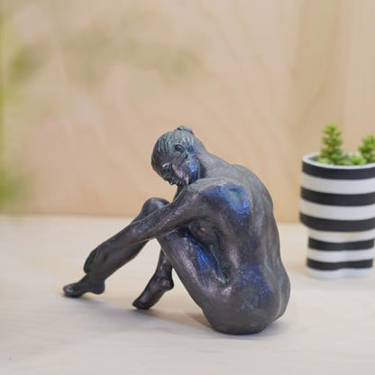 Guichifun Yoga Dancer Statue Home Decoration - Resin Bronze Sculpture Modern Creative Home Garden Statue Handicrafts Art Ware Décor Office Room or Outdoor Gifts 7.8 x 3 x 5.8 Inch