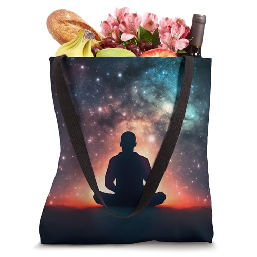 Meditation Spiritual At Night Yoga Tote Bag