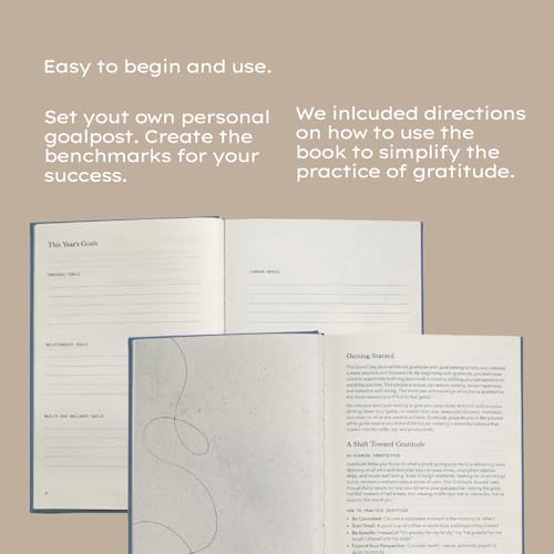 ANECDOTE. Gratitude Journal – The Good Day Journal for Happiness, Mindfulness and Reflection, Feel Happier and Less Stressed, Inspirational Daily Journal for Women & Men - Cream - color: Cream