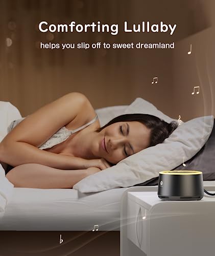Dreamegg White Noise Machine - Sound Machine for Adult Baby Kid, Noise Machine for Sleeping with 24 Calming Sound, Ambient Nightlight, Continuous or Timer, Loud Sleep Machine for Home Nursery Office - size: Palm-sized (Standard)