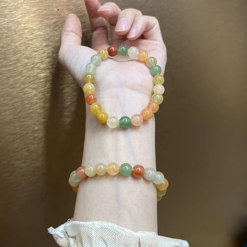 Beaded Bracelets for Women,Stretch Healing Crystal Bracelet Natural Stone Gemstone Jewelry Gifts - color: Style P-Multicolor B