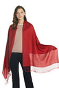 EURKEA Women's Scarf Pashmina Silky Soft Shawls Wraps Stole for Evening, Wedding and Gift - color: Rusty Red