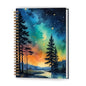 Starry Night Sky Forest Notebook, Enchanted Nature Woodland Journal, Mystical Whimsical Brook Scenery Journal, Nature Lover Gifts Hardcover Spiral Notebooks, 5.5x8.3 Inch - color: Color_1