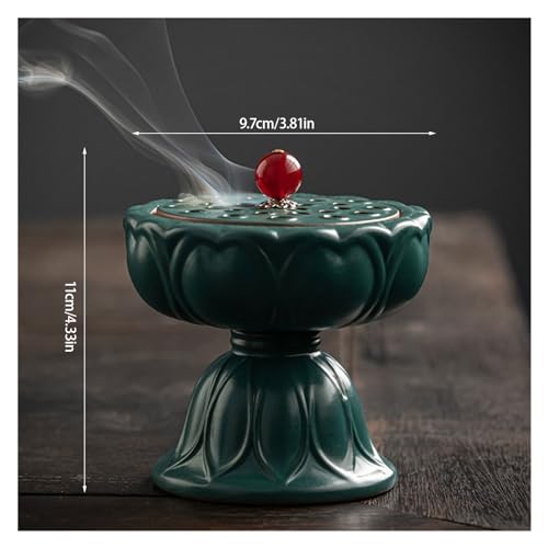 Antique Ceramic Plate Zen Lotus Office Chinese Style Ornaments Waterfall Stand - color: A
