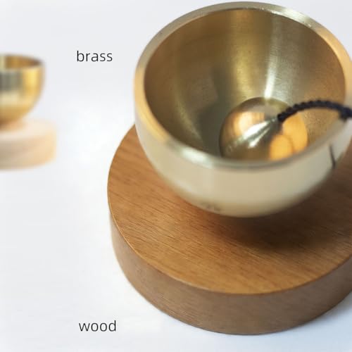 Portable Mini Singing Bowl Set | Beautiful sound and look | Little Tibetan Singing Bowl Set | Easy To Play | Chakra therapy, hand beaten | Creates Beautiful Sound for Healing (Brown-mini) - color: Brown-mini