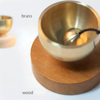 Portable Mini Singing Bowl Set | Beautiful sound and look | Little Tibetan Singing Bowl Set | Easy To Play | Chakra therapy, hand beaten | Creates Beautiful Sound for Healing (Brown-mini) - color: Brown-mini