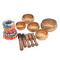 Tibetan Singing Bowl Set-Authentic Cuencos Tibetanos for Sound Healing, Meditation & Chakra Balancing - Includes Cushion, Mallet-Unique Spiritual Gifts for Women and Men (5 Chakra Bowl Set) - size: 5 Chakra Bowl Set