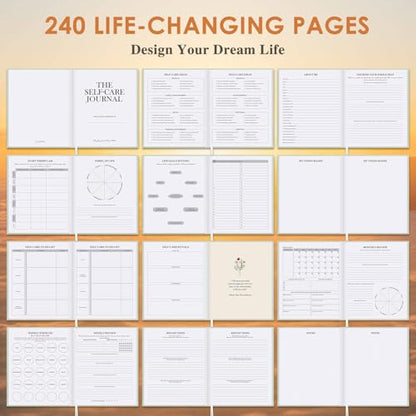 Lanpn Self Care Journal for Women, Self Love Guided Journals with Prompts, Daily Reflection Wellness & Gratitude Planner, 5 Minute Mental Health Notebook, Mindfulness Mood Log, 240 Pages, Sage Green - color: Sage Green