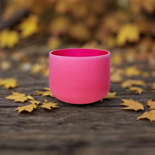 8 Inch Red C Note 432hz Root Chakra Crystal Singing Bowl Healing with Carrying Case and Rubber Mallet Suede Strikers Oring - color: Red C Note, size: 8 inch