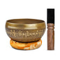 Tibetan Singing Bowl Set Brass - Master Healing Grade - Authentic Handcrafted Sound Bowl by Himalayan Bazaar - color: Yellow