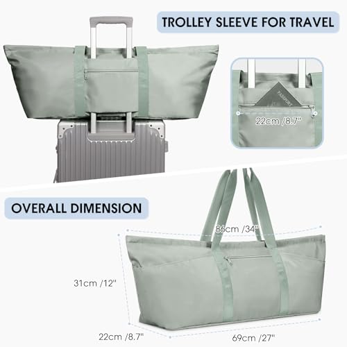 Large Yoga Mat Bag with Shoes Compartment and Wet Pocket Ladies Pilates Gym Tote Bag with Yoga Mat Holder Strap for Women Men Workout Carrier Stuff Accessories - color: Green