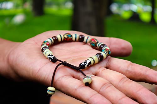 Handmade Tibetan Medicine Wrist Mala Bracelet – Buddhist Meditation Prayer Beads Healing Mala - style: Multi beads