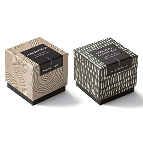 Compendium ThoughtFulls Pop-Open Cards — 2-Pack of Mindfulness, Live with Intention — 60 Pop-Open Cards, Each with a Different Message Inside - color: Mindfulness, Intention