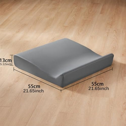 Meditation Cushion Comfortable Floor Pillow Versatile Yoga Props for Bedrooms Tea Ceremony Balcony Chatting Board Game, Gray Small