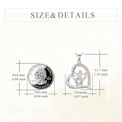 YFN Daughter Gifts from Dad 925 Sterling Silver Daughters Heart Necklace Birthday Christmas - color: Silver-Daughter Necklace Gifts