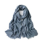 Jeelow Solid Color Scarf Wrap Shawl for Women Men – Soft Lightweight Head Scarf, All Season, Travel Beach Office Daily Wear - color: Light Blue