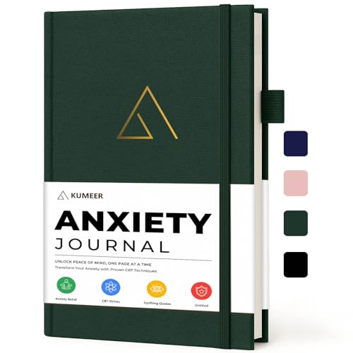 Guided Anxiety Journal for Women & Men – Cognitive Behavioral Therapy (CBT) Journal with Repetitive Mindfulness Prompts, Anti-Anxiety Techniques, Overthinking & Brain Dump Journals for Mental Health & Wellness - color: Forest Green