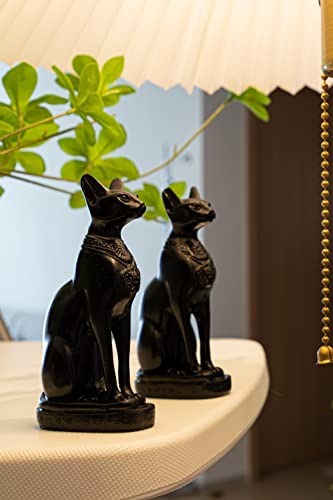 EASCHEER Egyptian Cat Goddess Bastet Statue Egyptian Décor 1PCS(4.2 inches Black) - color: Black Bastet