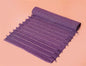 Cotton Yoga Mat Rug, Handwoven Non-Slip Yoga Carpet for Home Workout & Meditation, Washable Foldable Fitness Mat, Purple, 24 x 72 Inch