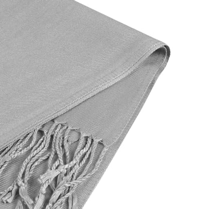 TZ Promise Women Pashmina Shawls and Wraps for Evening Dresses,Soft Large Long Scarf for Wedding,Bride Bridesmaid Gifts - color: Gray