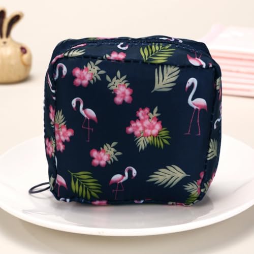 Portable Travel Storage Bag for Small Items Versatile Carry Zipper Case with Interior Pockets - color: blue