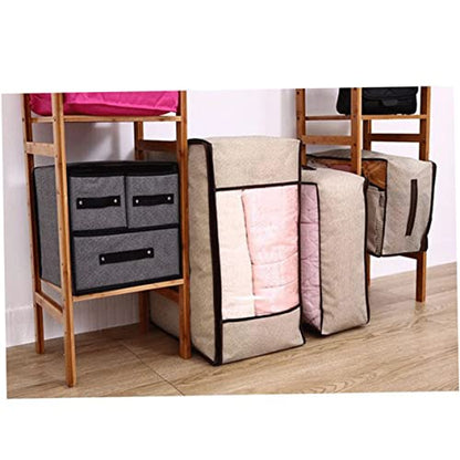 MAGICLULU Non-woven Storage Bags Foldable Light Grey Cloth Organizer for Quilts and Clothes Capacity Design Practical Storage