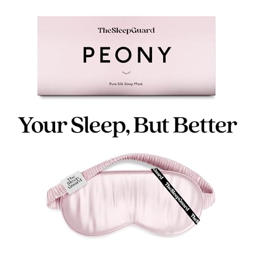 Pure Silk Sleep Mask [100% 6A Mulberry Silk, 22 Momme] Light Blocking Travel Essentials. Eye Masks for Sleeping. Black Oeko-Tex Blindfold. Eye Covers for Men & Women - color: Peony Pink
