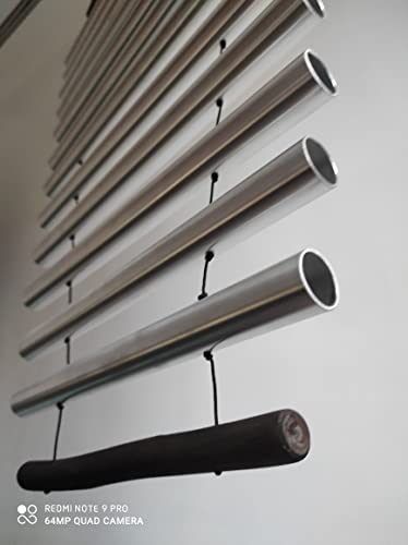 Sound Healing Chimes Rawa “Fiery Mercury” | 12-note Handheld Tubular Bells | Metallophone D Minor Scale | Calming Office Art | Mindfulness Gift