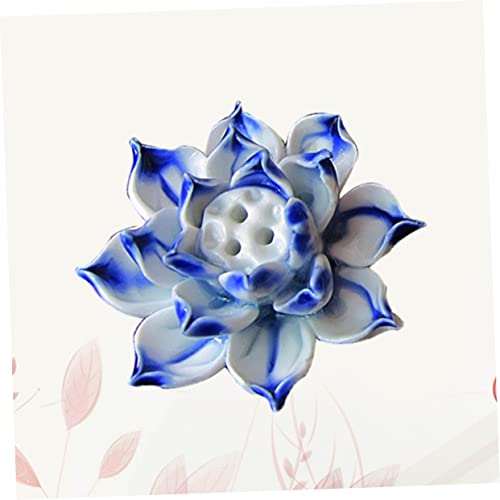 ABOOFAN Ceramic Lotus Adornment Creative Decorative Table Ornament for Home Accessories Unique Handmade Crafts for Desk Bookshelf Display Elegant Zen Style