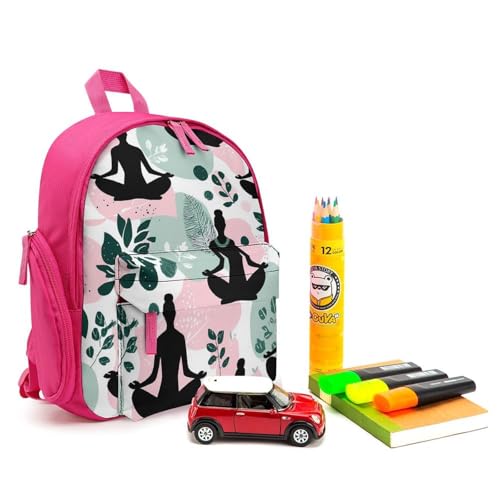 Meditation Yoga Nature Mini Travel Backpack Casual Daypacks Small Shoulder Bag for Shopping - color: Pink-style