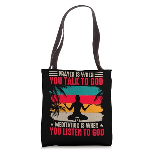 Prayer Meditation Listener Mindful Soul Yoga Nature Calm Tote Bag