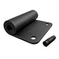 TPE Yoga Mat with Hanging Holes, Wall Mount Workout Mat, Shock Absorbent Fitness Pad for Home Gym, Pilates & Meditation - color: black with holes