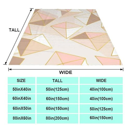 Generic Fuzzy Plush Flannel Blanket, 50"x40", Pink, Geometric Pattern, Heavy Weight, Throw Blanket, Perfect for Reading, Napping, Camping, Travel - color: Pattern (127), size: 50"x40"