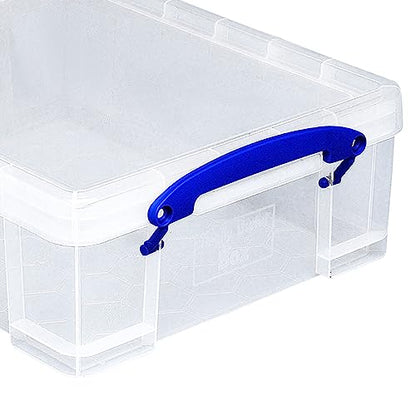 Really Useful Box 2 Pack Storage Bins, Clear Plastic Stackable Organizing Totes, 8.1 Liter - size: 2 Pack