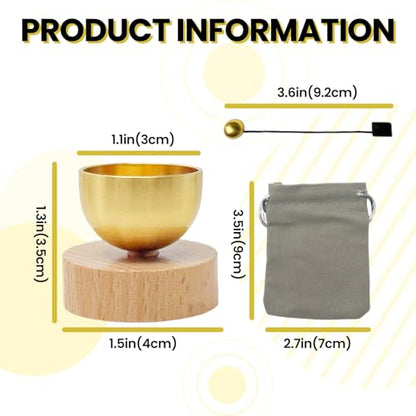 Mini Singing Bowl Set with Storage Bag - Creates Beautiful Sound Bowl with Clear and Pleasant Tones, Suitable for Yoga, Meditation, and Unique Presents