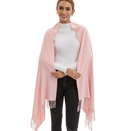 Pashmina Scarf and Shawl - Soft Women Pashminas Wrap for Wedding Evening Party dresses - color: Baby Pink