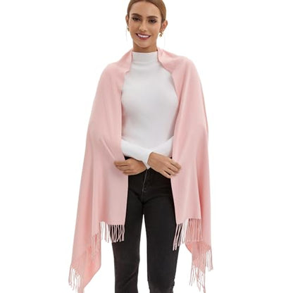 Pashmina Scarf and Shawl - Soft Women Pashminas Wrap for Wedding Evening Party dresses - color: Baby Pink
