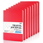 feela 8 Pack Soft Cover Journal Bulk, Notebooks College Ruled for Work, Lined Travel Journal for Women Men, Note Taking Notebook School Supplies Business Writing, 8.2” x 5.5”, A5, Red - color: 8 Red